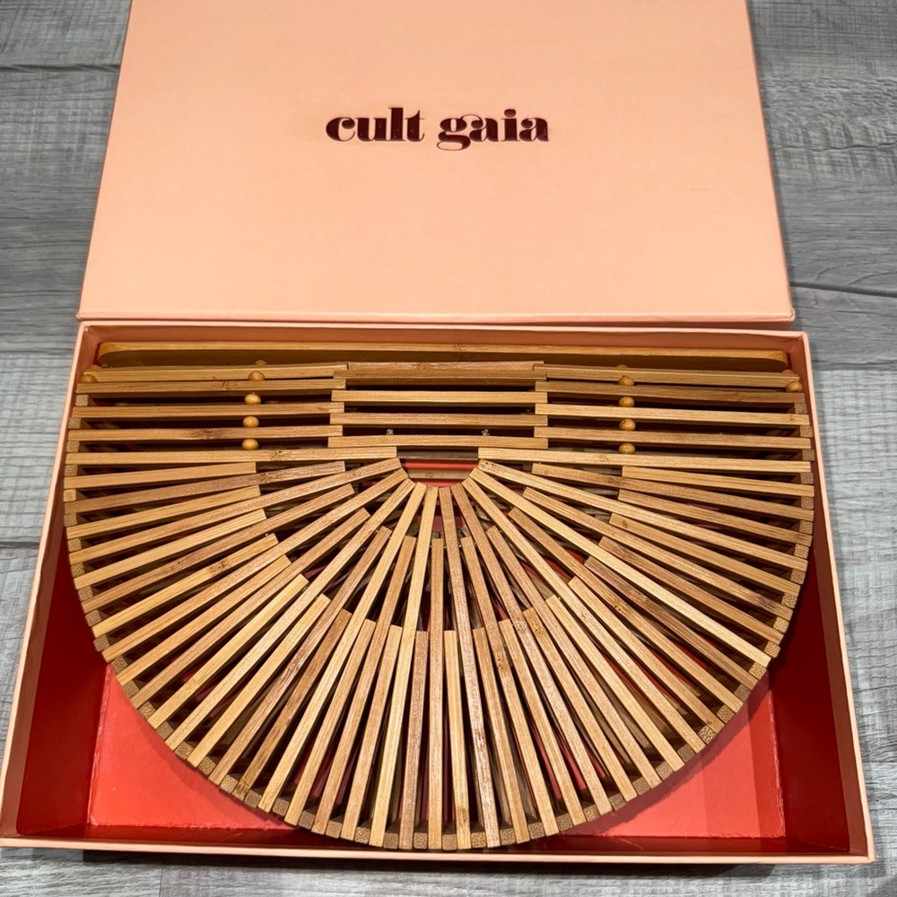 Cult Gaia Ark Natural Bamboo Handbag
